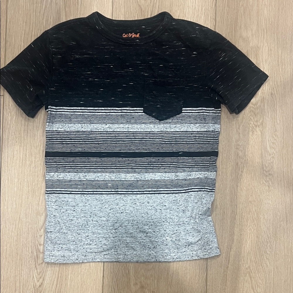 Cat & Jack Black and Gray Kids Tee with Pocket